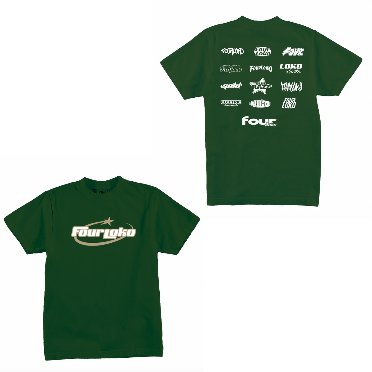 T-shirt Bianca Uomo Four Loko Watermelon - Maglietta Grafica, Cotone, Manica Corta, Nuova Senza Etichette - Foto 3