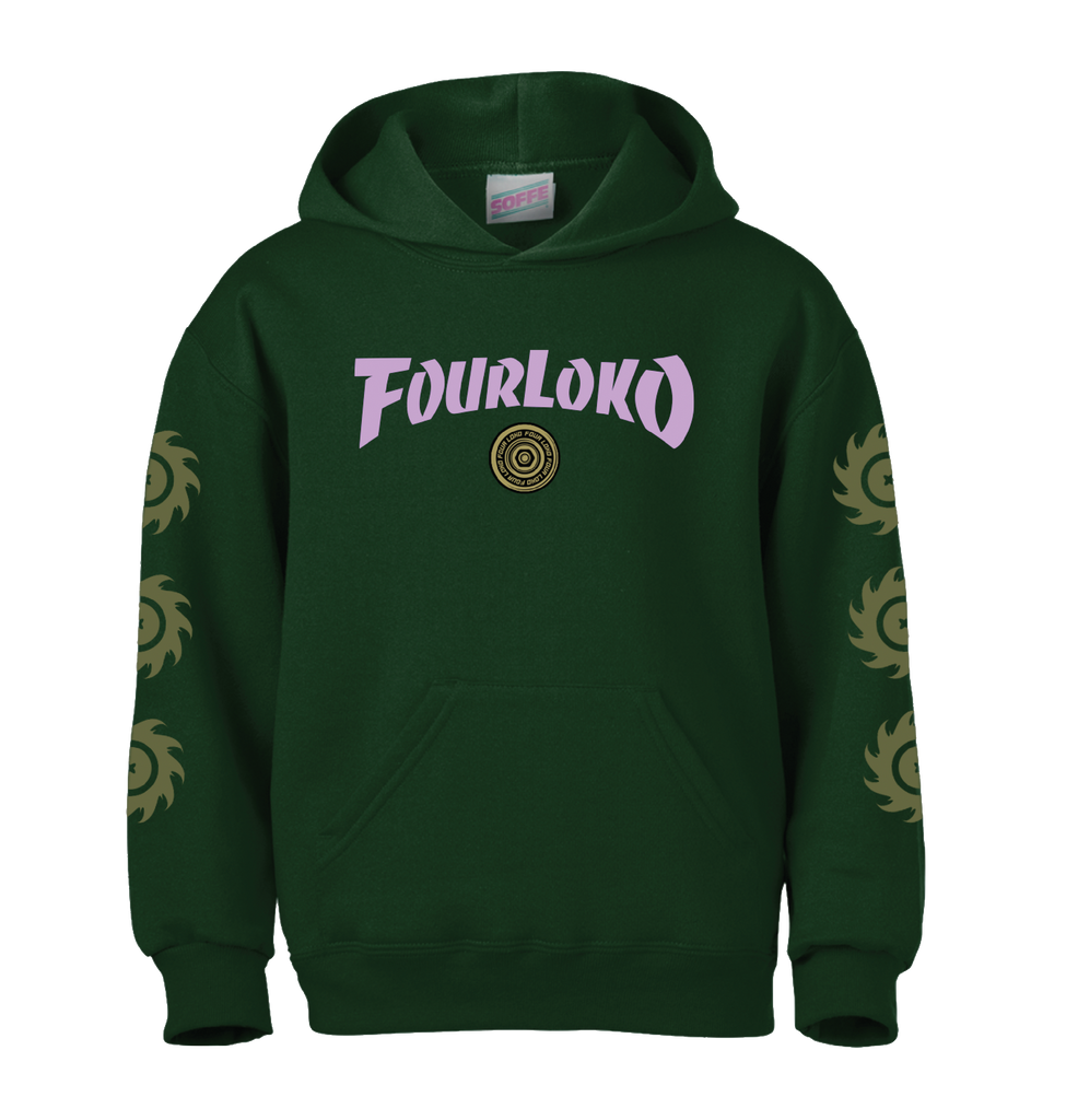 Four Loko Skate Hoodie Forest Green